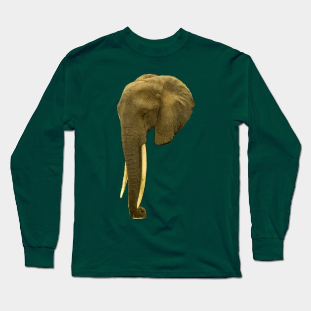 Portrait of an Elephant Long Sleeve T-Shirt by ellenhenryart